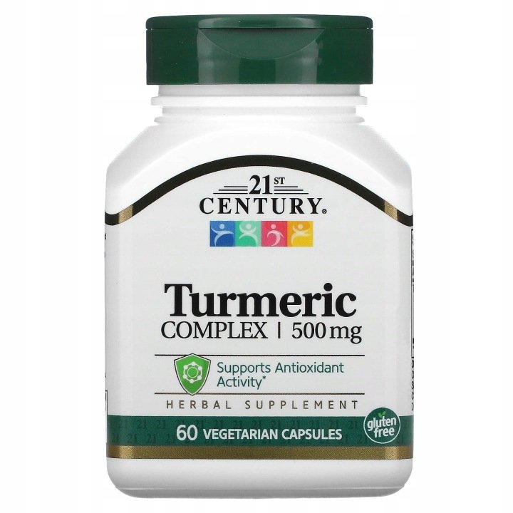 21st-Century-Turmeric-Complex-500-mg-60-kapsulek-wegetarianskich 21st Century, Turmeric Complex, 500 mg, 60 kapsułek wegetariańskich