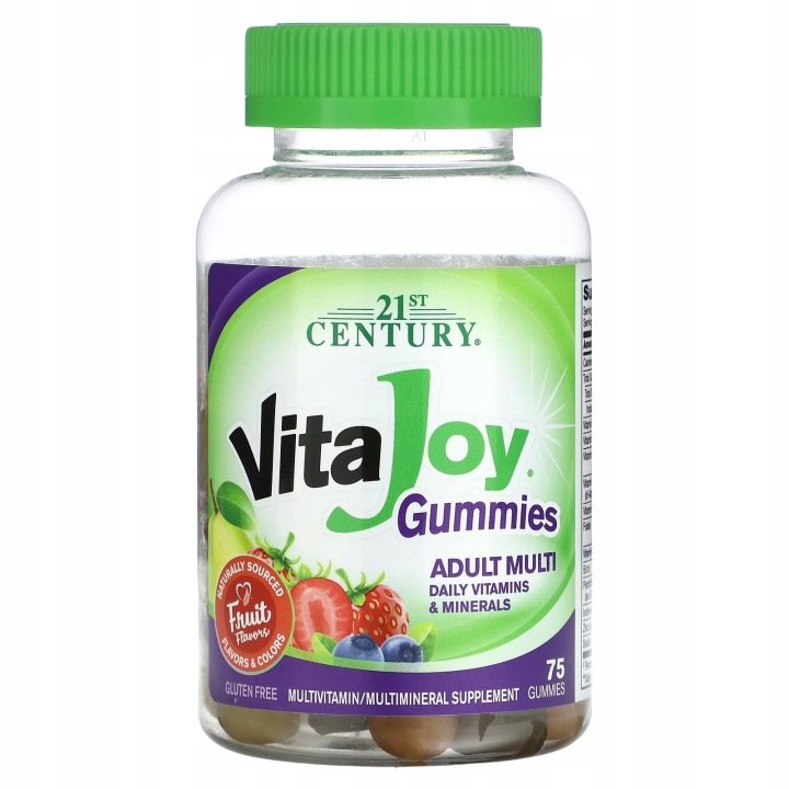 21st-Century-Vita-Joy-Gummies-Adult-Multi-owocowe-75-zelek 21st Century, Vita Joy Gummies, Adult Multi, owocowe, 75 żelek