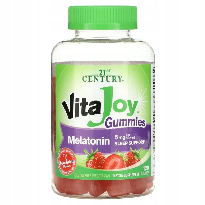 21st-Century-VitaJoy-Gummies-Melatonin-120-zelek-2-5-mg-na-zelka 21st Century, VitaJoy Gummies Melatonin, 120 żelek (2,5 mg na żelka)