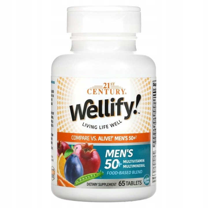 21st-Century-Wellify-multiwitamina-dla-mezczyzn-50-multimineral-65-tab 21st Century, Wellify, multiwitamina dla mężczyzn 50+, multiminerał, 65 tab