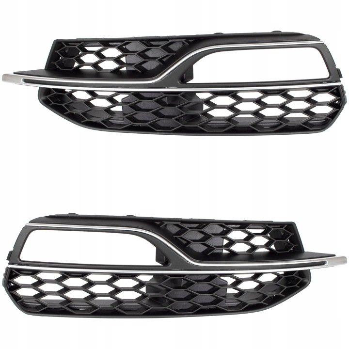 2x KPL Kratka atrapa zderzaka LEWA + PRAWA do AUDI A3 8V S line 12+ CHROM