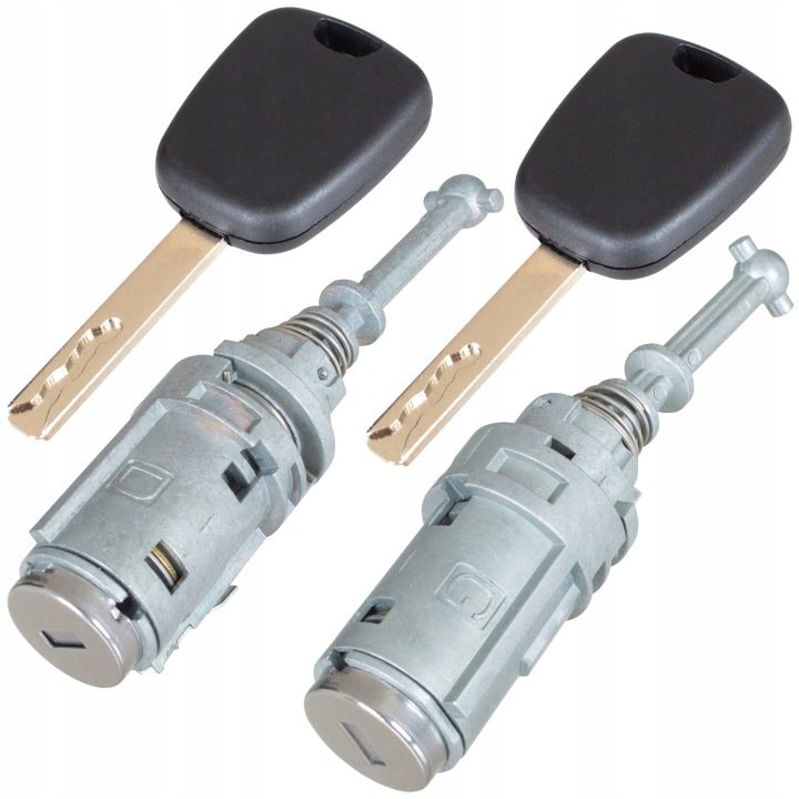 2x Wkładka zamka drzwi do Citroen C2 C3 KPL + KLUCZE