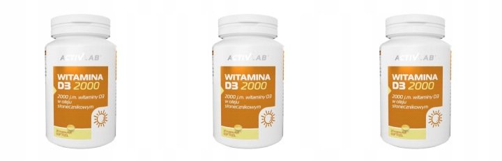 3x 30tabletek ACTIVLAB Witamina D3 2000 KARTON