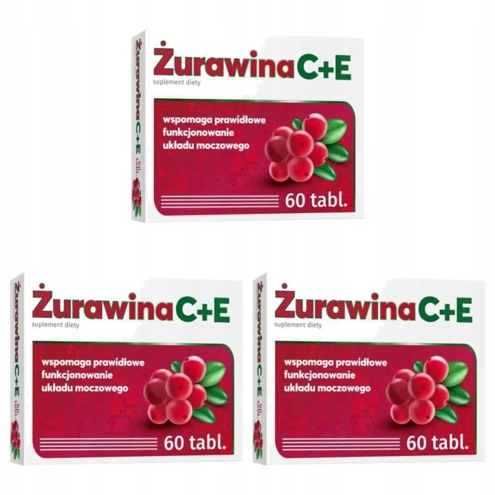 3x-Alg-Pharma-Zurawina-C-E-60-tabletek 3x Alg Pharma Żurawina C+E, 60 tabletek