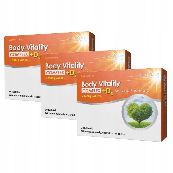 3x-Body-Vitality-Complex-D3-witaminy-30-tabletek 3x Body Vitality Complex + D3 witaminy 30 tabletek