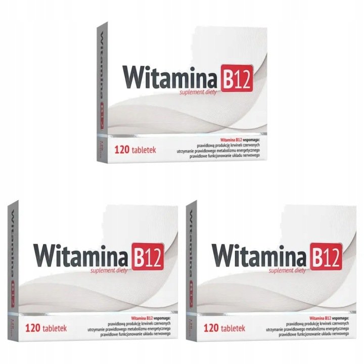 3x-Witamina-B12-120-tabletek 3x Witamina B12, 120 tabletek
