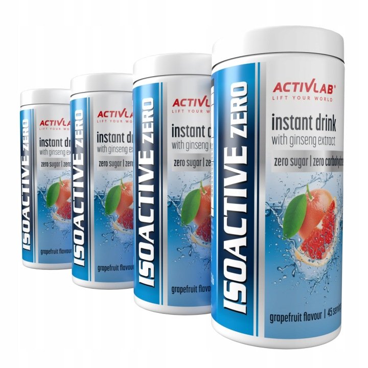 4-x-Isoactive-ZERO-Elektrolity-BEZ-CUKRU-Grejpfrut-Zen-Szen 4 x Isoactive ZERO Elektrolity BEZ CUKRU Grejpfrut Żeń-Szeń