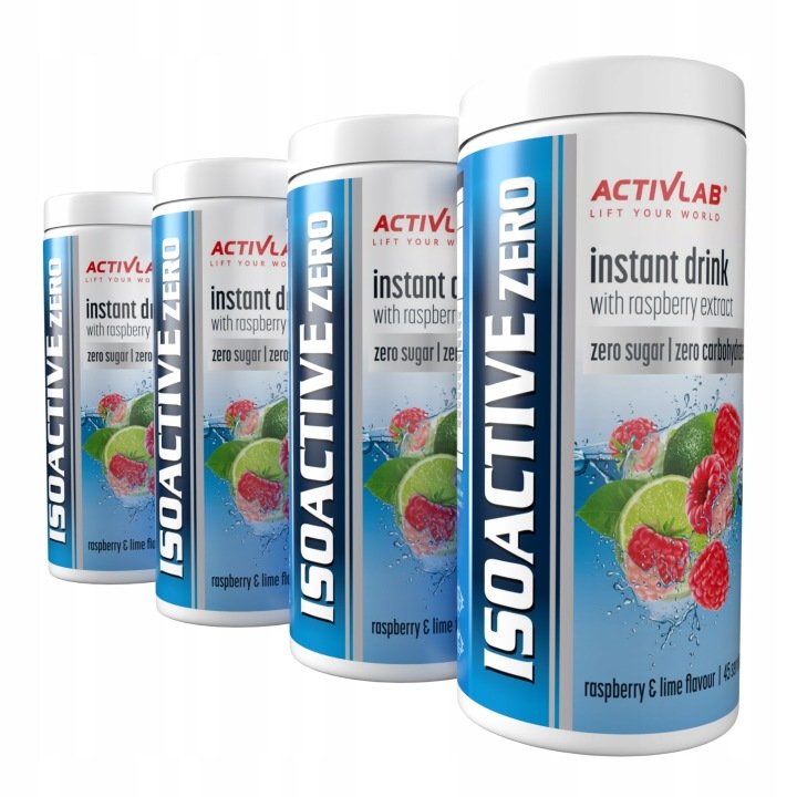 4-x-Isoactive-ZERO-Elektrolity-BEZ-CUKRU-MALINA-LIMONKA 4 x Isoactive ZERO Elektrolity BEZ CUKRU MALINA-LIMONKA