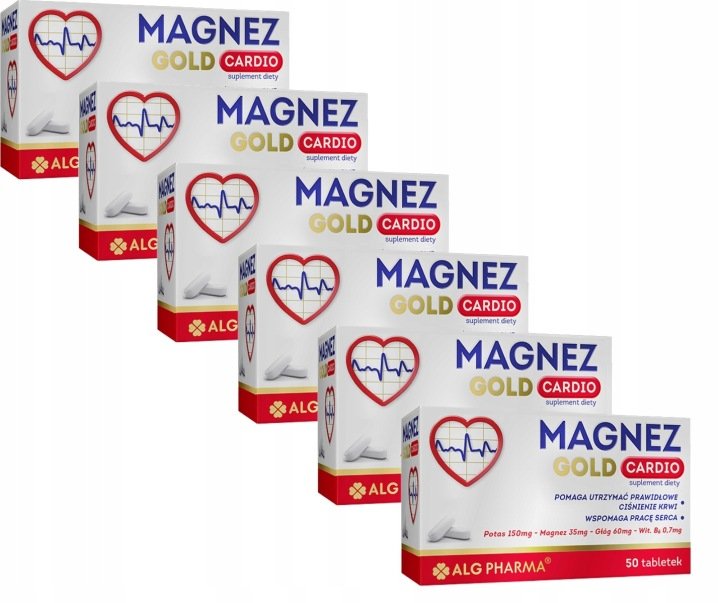 6x-Alg-Pharma-Magnez-Gold-Cardio-50-tabletek 6x Alg Pharma Magnez Gold Cardio 50 tabletek