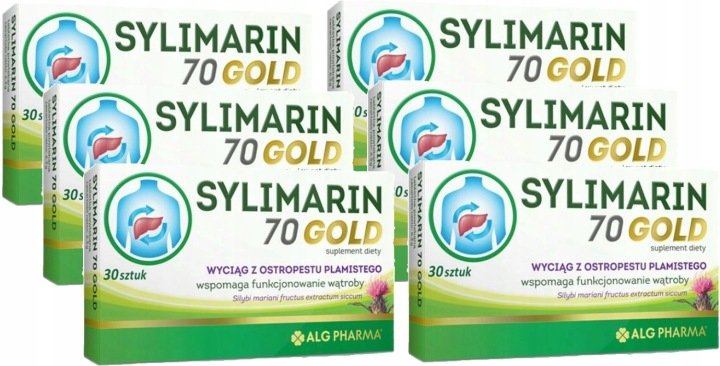6x-Alg-Pharma-Sylimarin-70-Gold-30-tabletek 6x Alg Pharma Sylimarin 70 Gold 30 tabletek