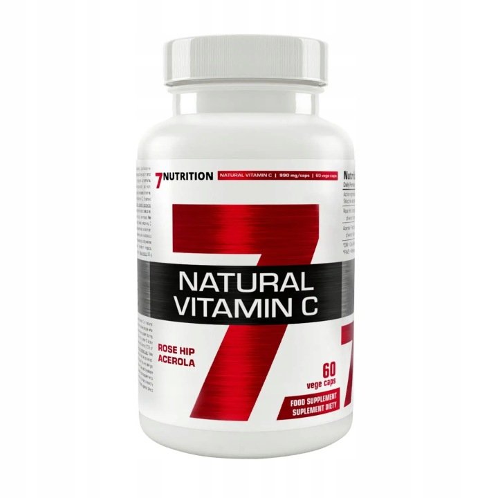 7NUTRITION-NATURAL-VITAMIN-C-60KAPS-Odpornosc-Regeneracja-Acerola 7NUTRITION NATURAL VITAMIN C 60KAPS Odporność Regeneracja Acerola