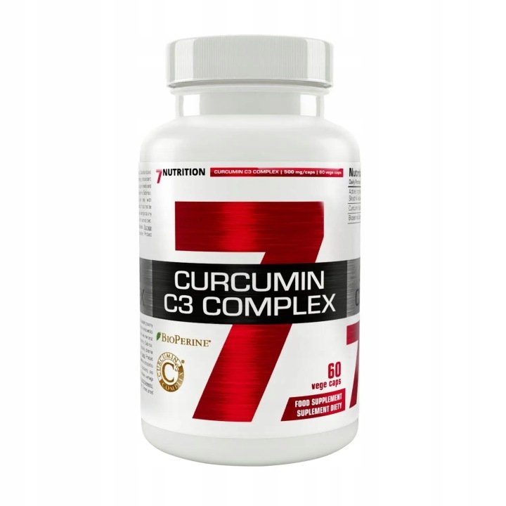 7Nutrition-Curcumin-C3-Complex-60caps-500MG-Kurkuma-Zdrowie-Trawienie 7Nutrition Curcumin C3 Complex 60caps 500MG Kurkuma Zdrowie Trawienie