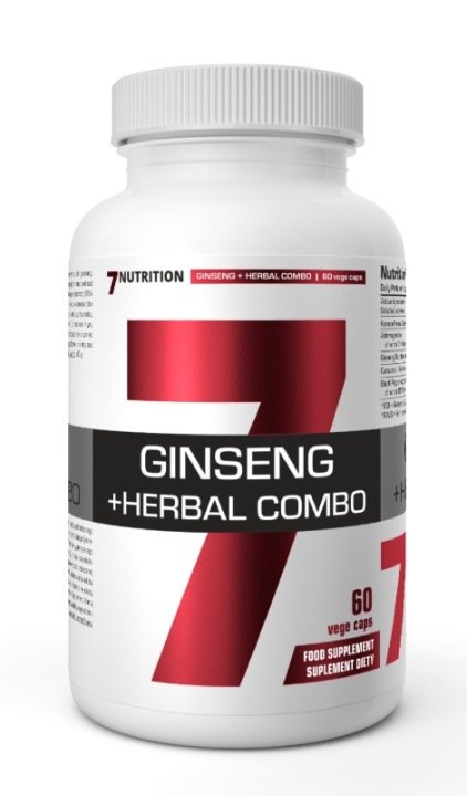 7Nutrition-Ginseng-Herbal-Combo-60-caps-Zen-Szen-Energia-Witalnosc 7Nutrition Ginseng+ Herbal Combo 60 caps. Żeń Szeń Energia Witalność