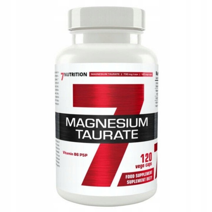 7Nutrition-Magnesium-Taurate-120kaps-Taurynian-Magnezu 7Nutrition - Magnesium Taurate 120kaps Taurynian Magnezu
