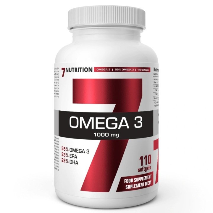 7Nutrition-Omega-3-1000-mg-110-kapsulek-OLEJ-RYBI-KWASY-EPA-DHA-RYBA-SERCE 7Nutrition Omega 3 1000 mg 110 kapsułek OLEJ RYBI KWASY EPA DHA RYBA SERCE