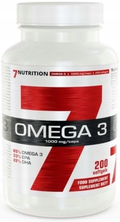 7Nutrition-Omega-3-200-kapsulek-zelowych 7Nutrition Omega 3 - 200 kapsułek żelowych