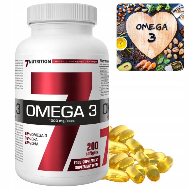 7Nutrition-Omega-3-EPA-DHA-Nienasycone-kwasy-tluszczowe-Witamina-E-200kaps 7Nutrition Omega 3 EPA DHA Nienasycone kwasy tłuszczowe Witamina E 200kaps