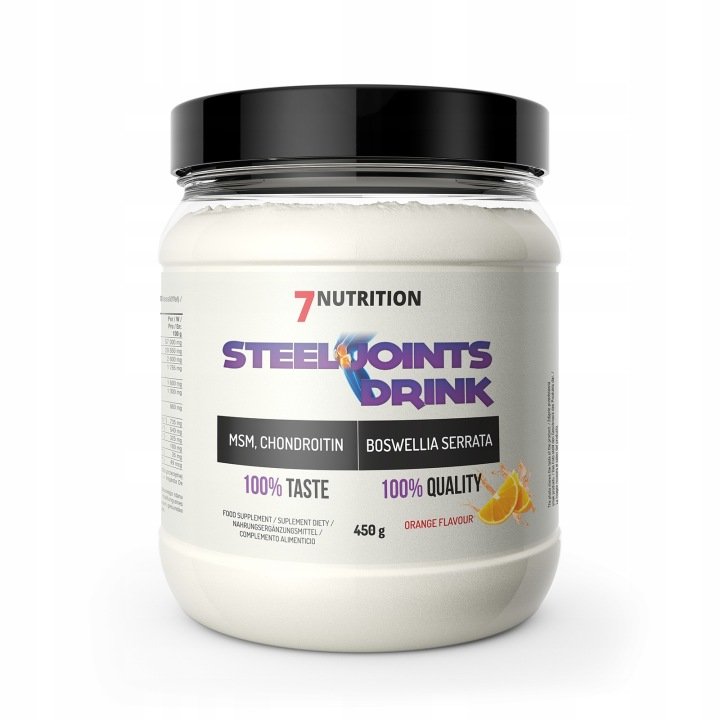 7Nutrition-Steel-Joints-Drink-450-g-Orange-Kosci-Chrzastki-Kolagen-MSM 7Nutrition Steel Joints Drink 450 g Orange Kości Chrząstki Kolagen MSM