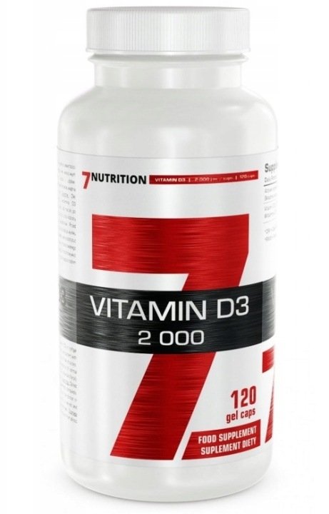 7Nutrition-Vitamin-D3-2000-witamina-D3-odpornosc-120-kapsulek 7Nutrition Vitamin D3 2000 witamina D3 odporność 120 kapsułek