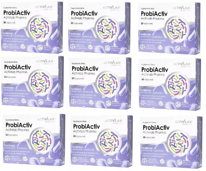 9x-ProbiActiv-Synbiotyk-Activlab-180-kapsulek-inulina-PROBIOTYK-PREBIOTYK 9x ProbiActiv Synbiotyk Activlab 180 kapsułek inulina PROBIOTYK PREBIOTYK