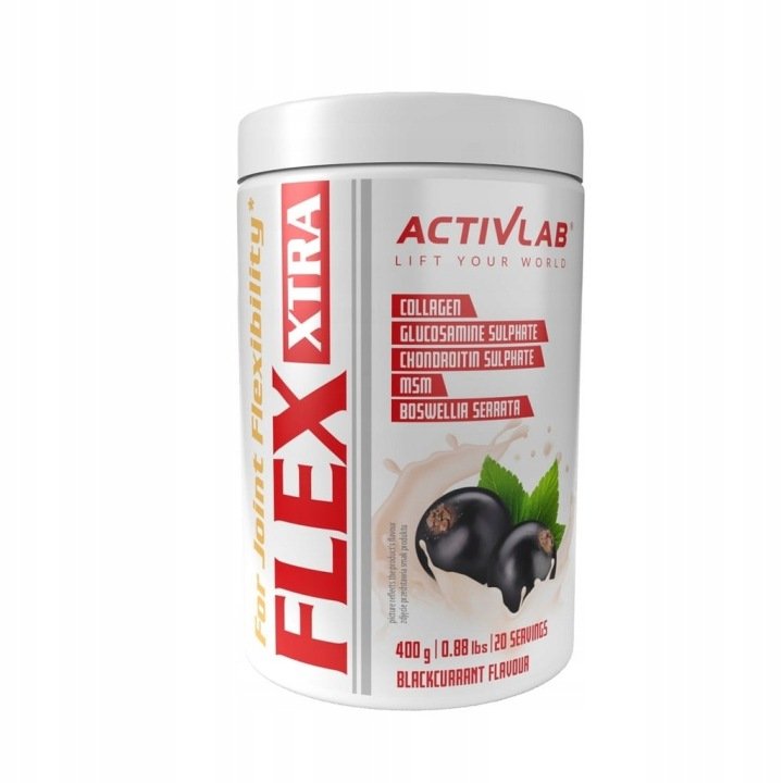 ACTIVLAB FLEX XTRA MOCNY KOLAGEN NA STAWY ŚCIĘGNA KOLANA 400g porzeczka
