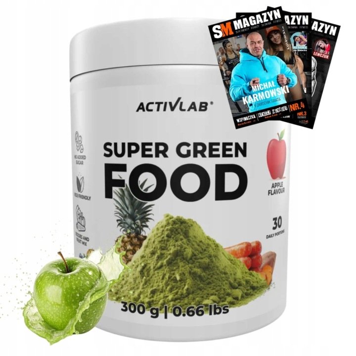 ACTIVLAB SUPER GREEN FOOD 300 g METABOLIZM ZDROWE JELITA WŁOSY ODPORNOŚĆ