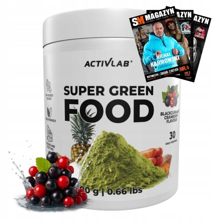 ACTIVLAB SUPER GREEN FOOD 300 g ZDROWE JELITA WŁOSY ODPORNOŚĆ METABOLIZM