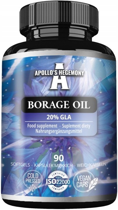 AH-Borage-Oil-90-kaps-olej-z-ogorecznika-tloczony-na-zimno-kwas-GLA-20 AH Borage Oil 90 kaps. - olej z ogórecznika tłoczony na zimno, kwas GLA 20%