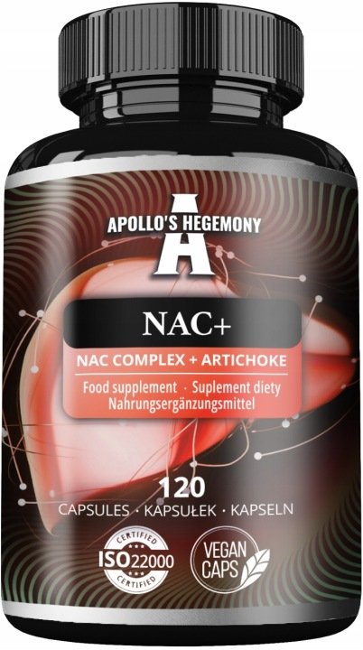 AH NAC+ 120 kapsułek - N-acetylocysteina plus karczoch, detoks wątroby