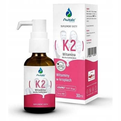 ALINESS AVITALE WITAMINA K2 25mg K2MK7 KROPLE 30ml