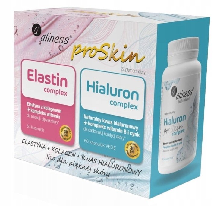 ALINESS-ProSkin-Zestaw-Elastin-Complex-Hialuron-Complex-2-x-60-Kapsule ALINESS ProSkin (Zestaw, Elastin Complex + Hialuron Complex) 2 x 60 Kapsułe