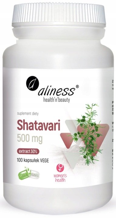 ALINESS-SHATAVARI-EKSTRAKT-30-500mg-100k-MENOPAUZA-PLODNOSC-DLA-KOBIET ALINESS SHATAVARI EKSTRAKT 30% 500mg 100k MENOPAUZA PŁODNOŚĆ DLA KOBIET