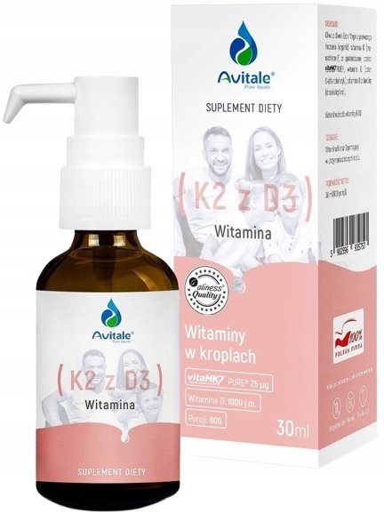 ALINESS-WITAMINA-K2-MK-7-D3-1000-jm-30ML-KROPLE-NATURALNE-Miesnie-Kosci ALINESS WITAMINA K2 MK-7 + D3 1000 jm 30ML KROPLE NATURALNE Mięśnie Kości