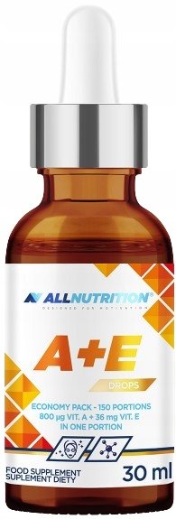 ALLNUTRITION-A-E-witamina-A-E-krople-skora-wzrok-30-ml ALLNUTRITION A+E witamina A E krople skóra wzrok 30 ml