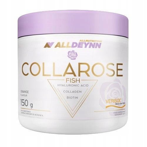 ALLNUTRITION-Alldeynn-Collarose-Fish-Kolagen-na-wlosy-smak-Pomarancza-150g ALLNUTRITION Alldeynn Collarose Fish Kolagen na włosy smak Pomarańcza, 150g
