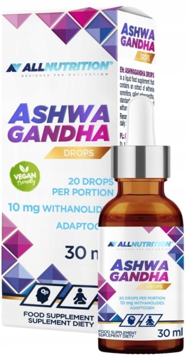 ALLNUTRITION-Ashwagandha-Drops-RELAKS-STRES-ZMECZENIE-krople-30-ml ALLNUTRITION Ashwagandha Drops RELAKS STRES ZMĘCZENIE krople 30 ml