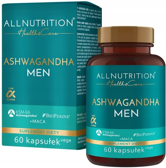 ALLNUTRITION-Ashwagandha-Men-dla-mezczyzn-KSM-66-60-kapsulek ALLNUTRITION Ashwagandha Men dla mężczyzn KSM-66 60 kapsułek