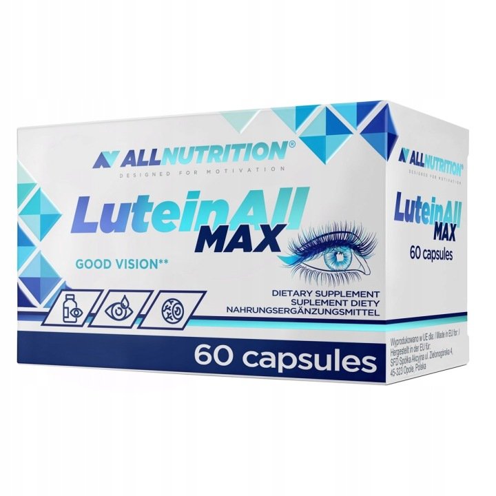 ALLNUTRITION-LUTEINALL-MAX-60KAP-LUTEINA-30MG-WZROK-OCZY-SKORA-WITAMINA-A ALLNUTRITION LUTEINALL MAX 60KAP LUTEINA 30MG WZROK OCZY SKÓRA WITAMINA A