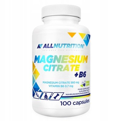 ALLNUTRITION-MAGNESIUM-CITRATE-B6-100KAPSULEK-MAGNEZ-SKURCZ-MIESNIE-STRES ALLNUTRITION MAGNESIUM CITRATE + B6 100KAPSUŁEK MAGNEZ SKURCZ MIĘŚNIE STRES