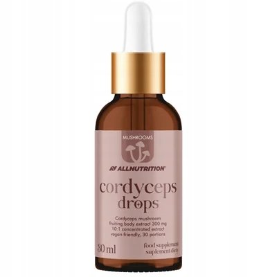 ALLNUTRITION MUSHROOMS CORDYCEPS DROPS 30ml EKSTRAKT Z MACZUŹNIKA KROPLE