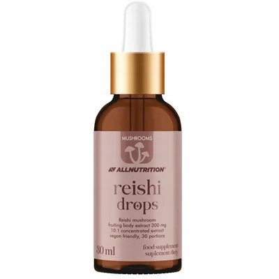 ALLNUTRITION MUSHROOMS REISHI DROPS 30ml EKSTRAKT Z LAKOWNICY ŻÓŁTAWEJ