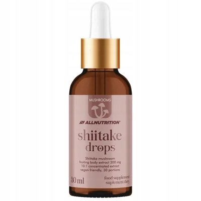 ALLNUTRITION MUSHROOMS SHIITAKE DROPS 30 ml EKSTRAKT Z GRZYBÓW SHITAKE