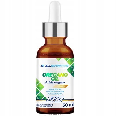 ALLNUTRITION OREGANO OIL DROPS 30 ML OLEJEK Z OREGANO 90% KARWAKROLU CZYSTY