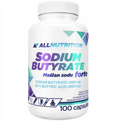ALLNUTRITION-SODIUM-BUTYRATE-FORTE-100-KAP-MASLAN-SODU-FORTE-KWAS-MASLOWY ALLNUTRITION SODIUM BUTYRATE FORTE 100 KAP MAŚLAN SODU FORTE KWAS MASŁOWY