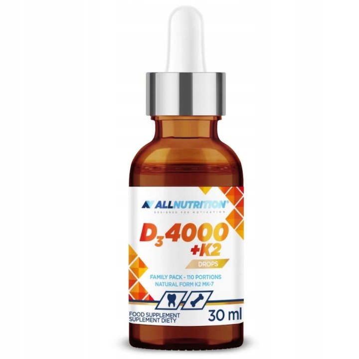 ALLNUTRITION-WITAMINA-D3-4000-K2-DROPS-30ml-KOSCI-ZEBY-ODPORNOSC-WIT-E ALLNUTRITION WITAMINA D3 4000 + K2 DROPS 30ml KOŚCI ZĘBY ODPORNOŚĆ WIT E