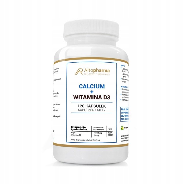 ALTO-PHARMA-Calcium-Wapn-1000mg-Witamina-D3-2000IU-120-kapsulek ALTO PHARMA Calcium Wapń 1000mg + Witamina D3 2000IU 120 kapsułek