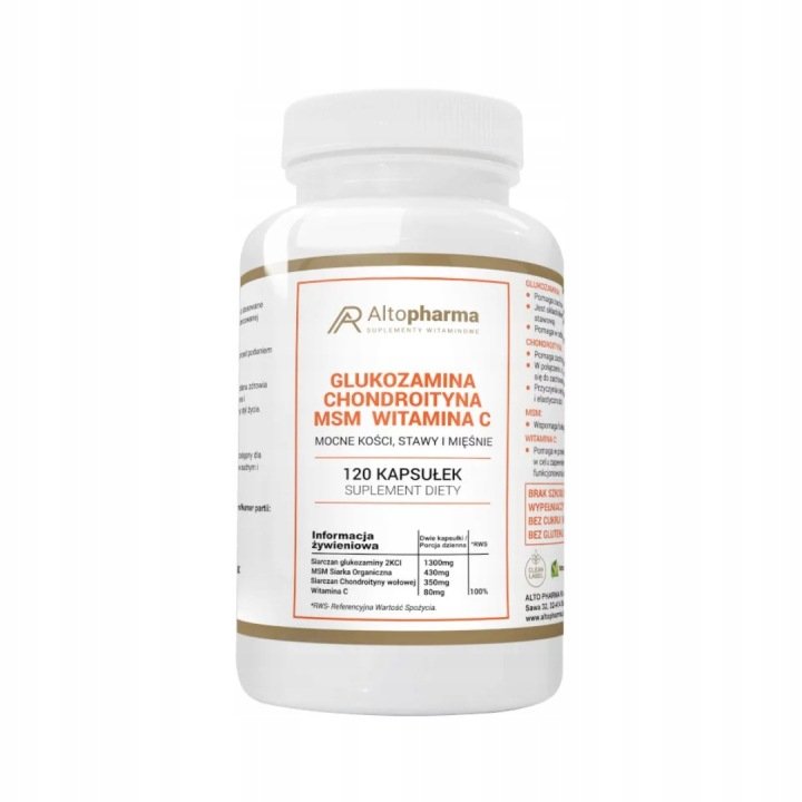 ALTO-PHARMA-Glukozamina-Chondroityna-120-kapsulek ALTO PHARMA Glukozamina Chondroityna 120 kapsułek