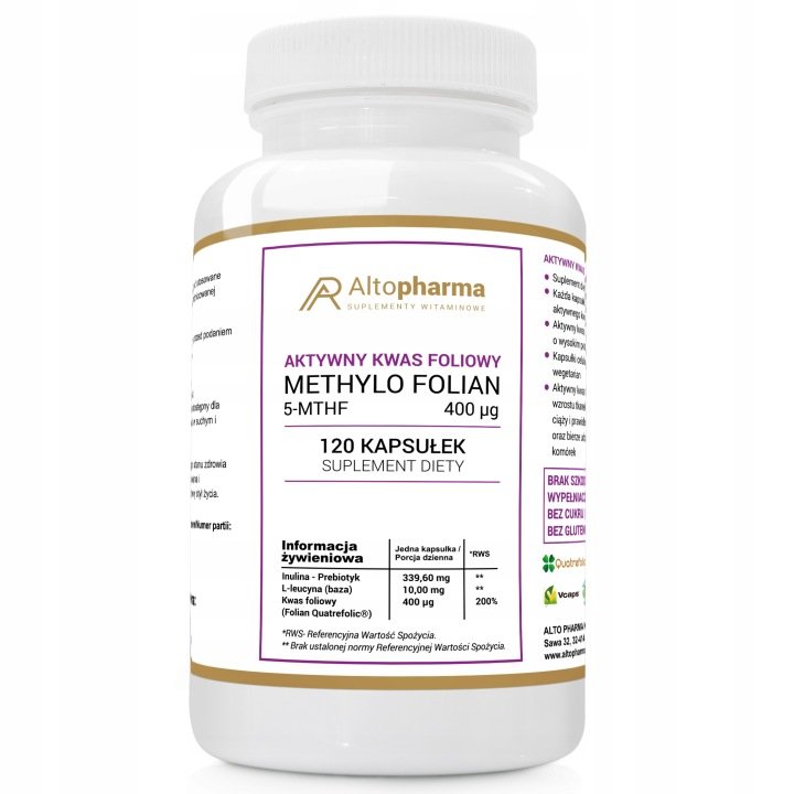 ALTO-PHARMA-KWAS-FOLIOWY-WITAMINA-B9-400mcg-120kaps ALTO PHARMA KWAS FOLIOWY WITAMINA B9 400mcg, 120kaps