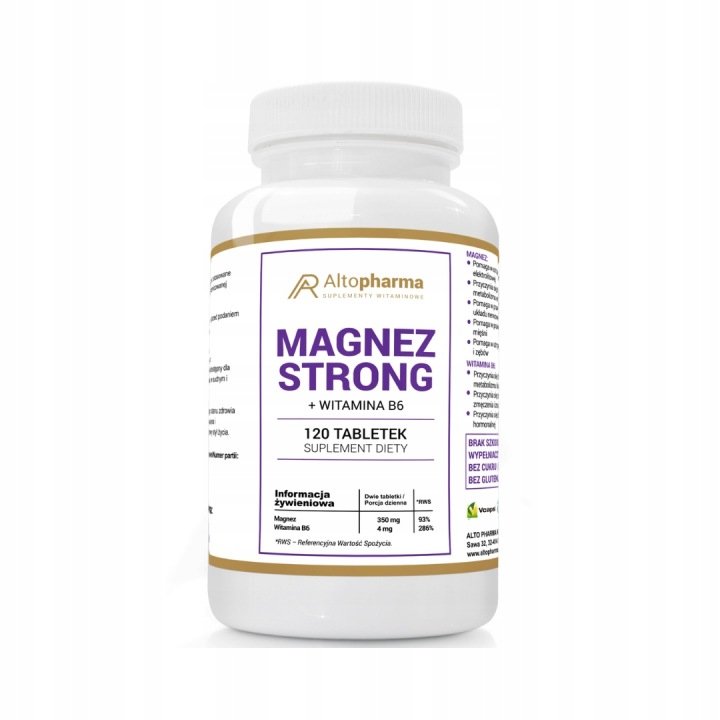 ALTO-PHARMA-Magnez-STRONG-Witamina-B6-120-tabletek ALTO PHARMA Magnez STRONG Witamina B6 120 tabletek