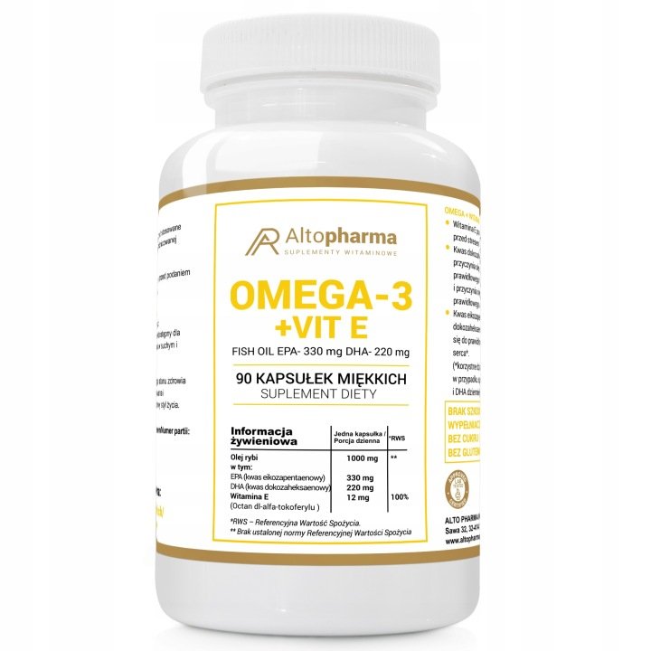 ALTO-PHARMA-OMEGA-3-WITAMINA-E-90-kapsulek ALTO PHARMA OMEGA 3 + WITAMINA E 90 kapsułek